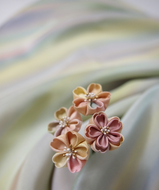 つまみ細工の桜試作